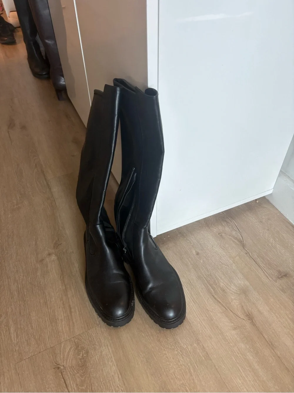 Zara Black knee high Boots